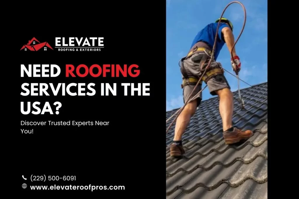 Roofing contractor repairing shingles on Georgia home
