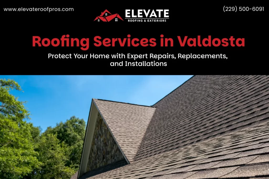 Roofer repairing shingles on a home in Valdosta GA